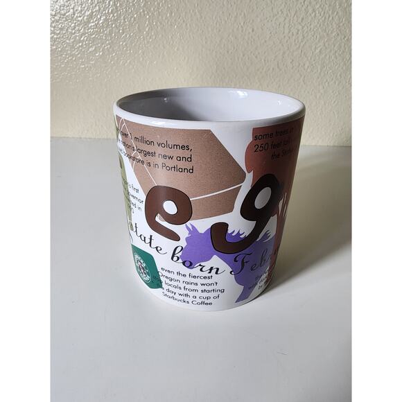 STARBUCKS 1997 States of Bean OREGON Collector's Series Large 20oz Coffee Mug - Picture 2 of 10